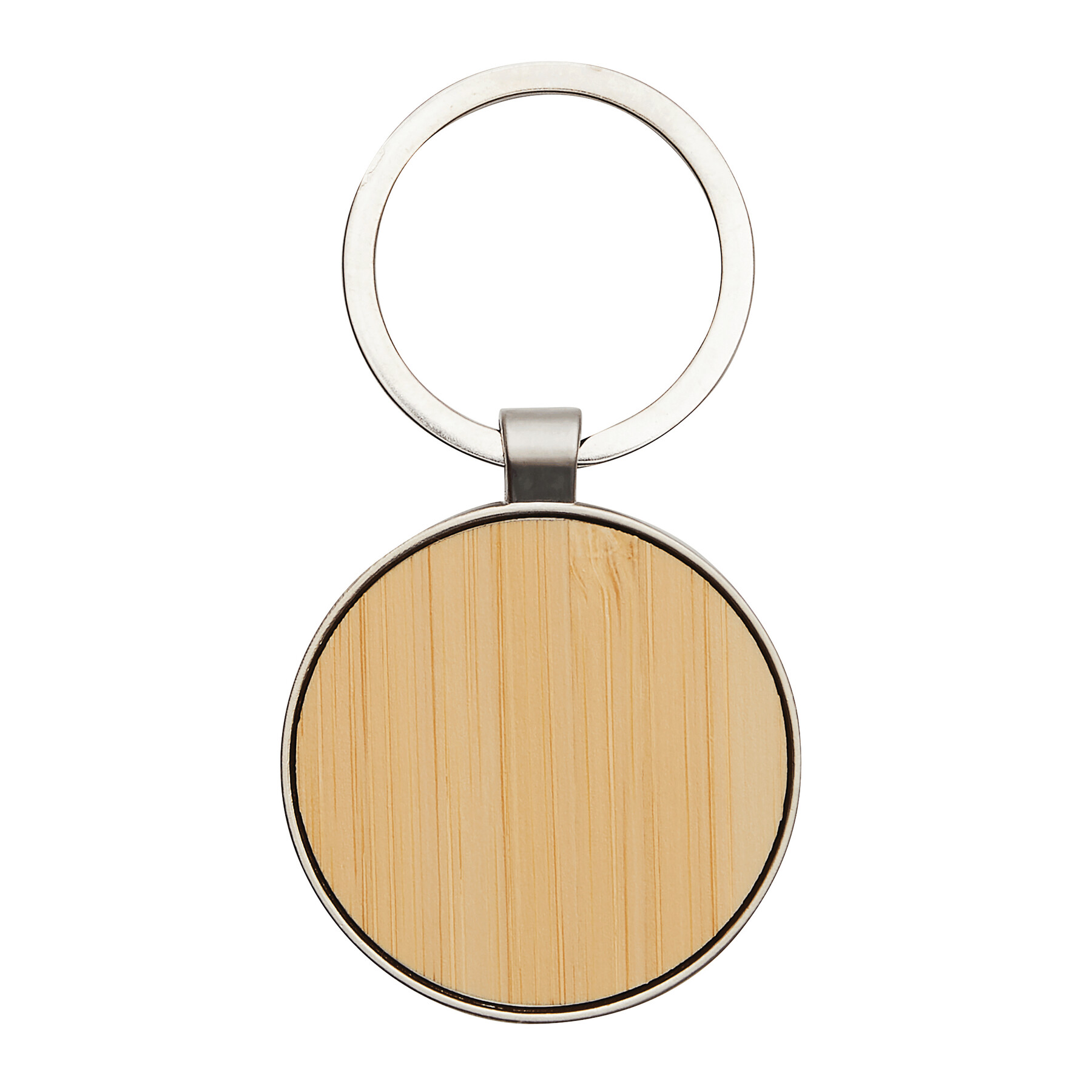 Schlüsselanhänger CIRCLE, braun, silber