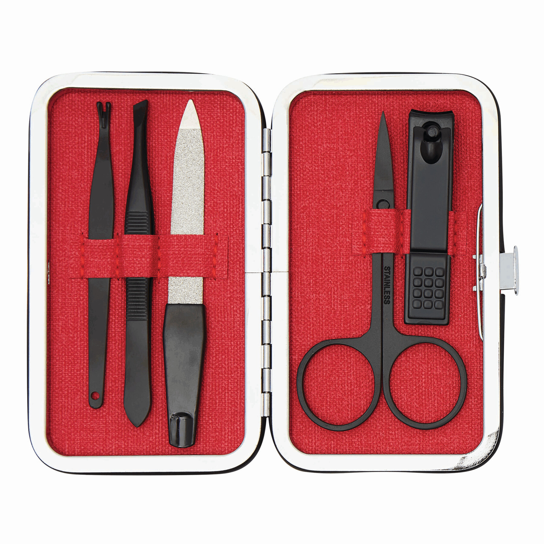 Manikürset PRETTY IN BLACK, rot