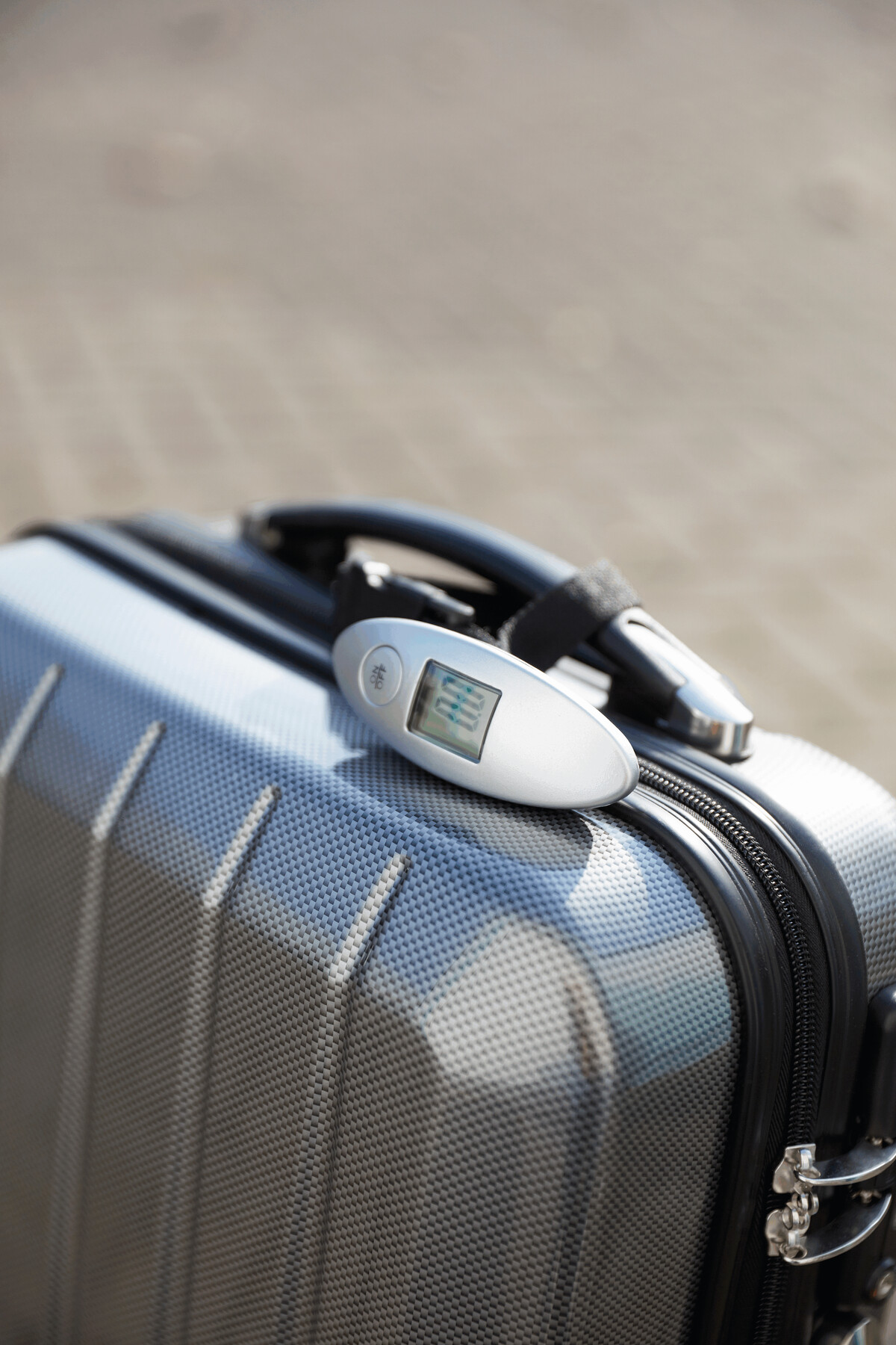 Digitale Kofferwaage LIFT OFF, schwarz, silber