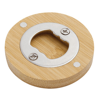 Flaschenöffner BAMBOO COIN, braun, silber