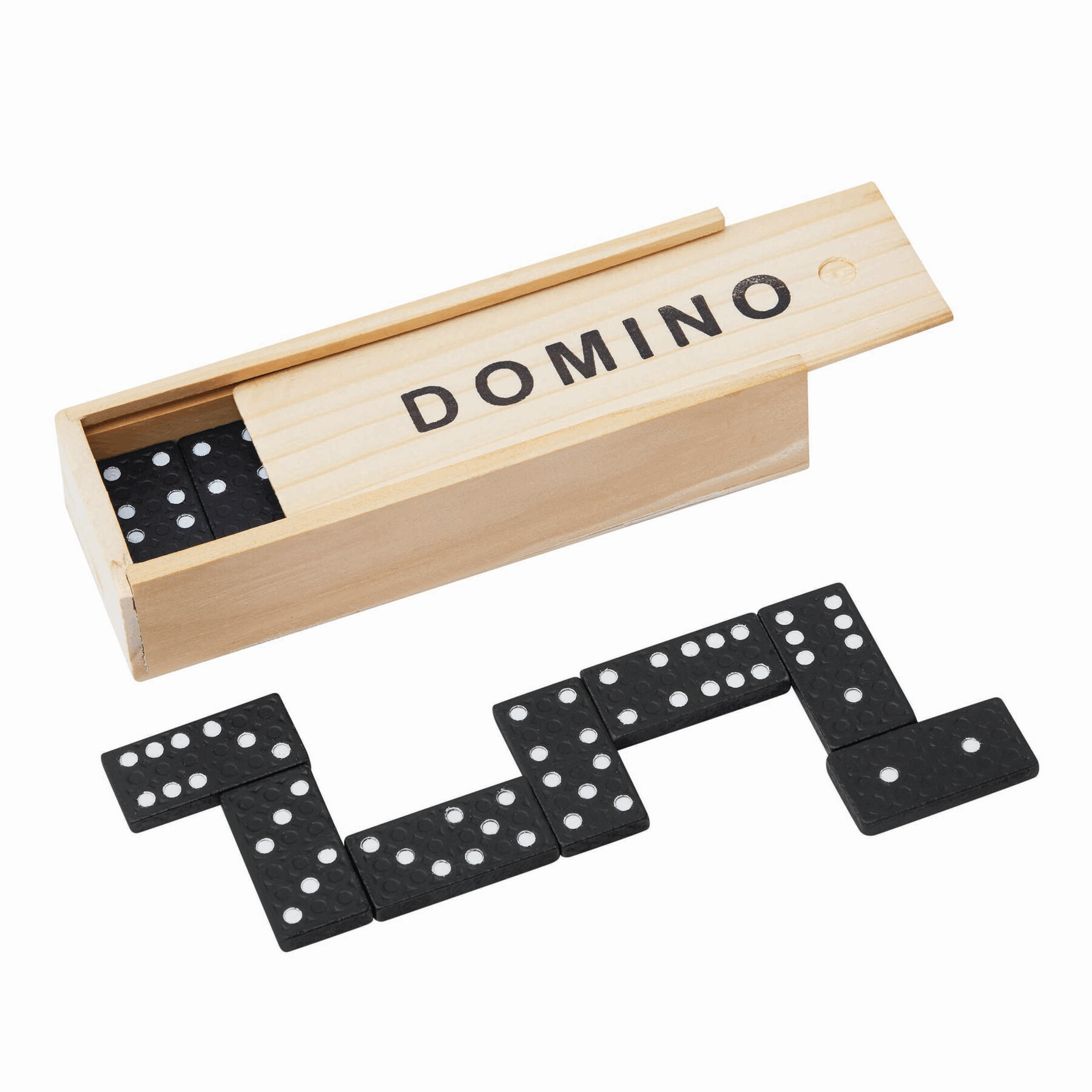 Klassisches Spiel DOMINO, holz, schwarz