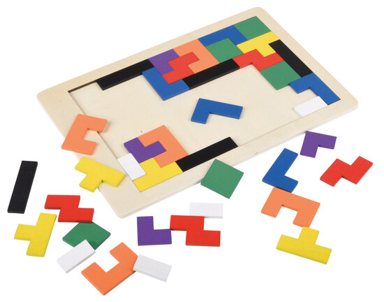 Holz-Puzzle BRAIN TWISTER, bunt