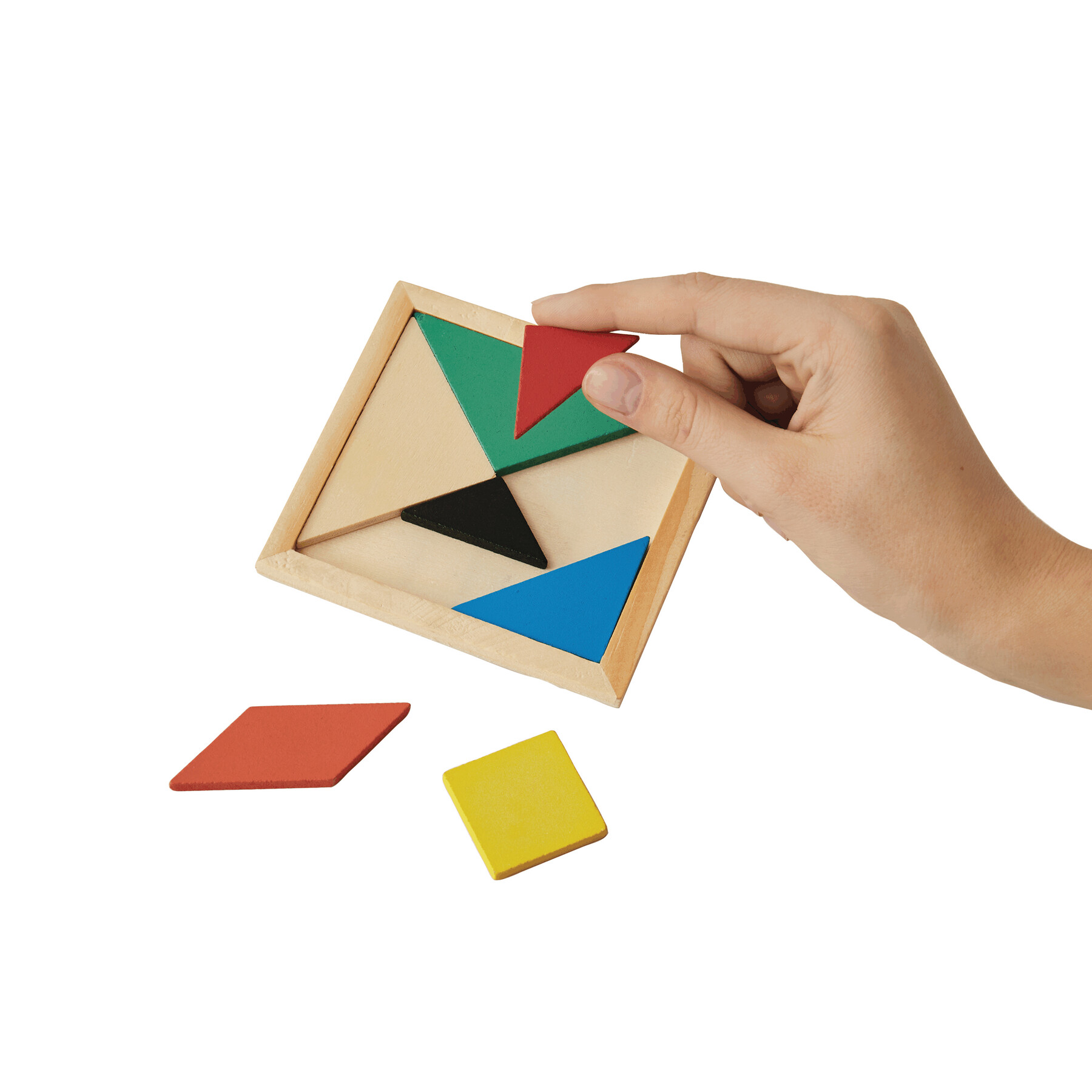 Holz-Puzzle TANGRAM BASE, bunt