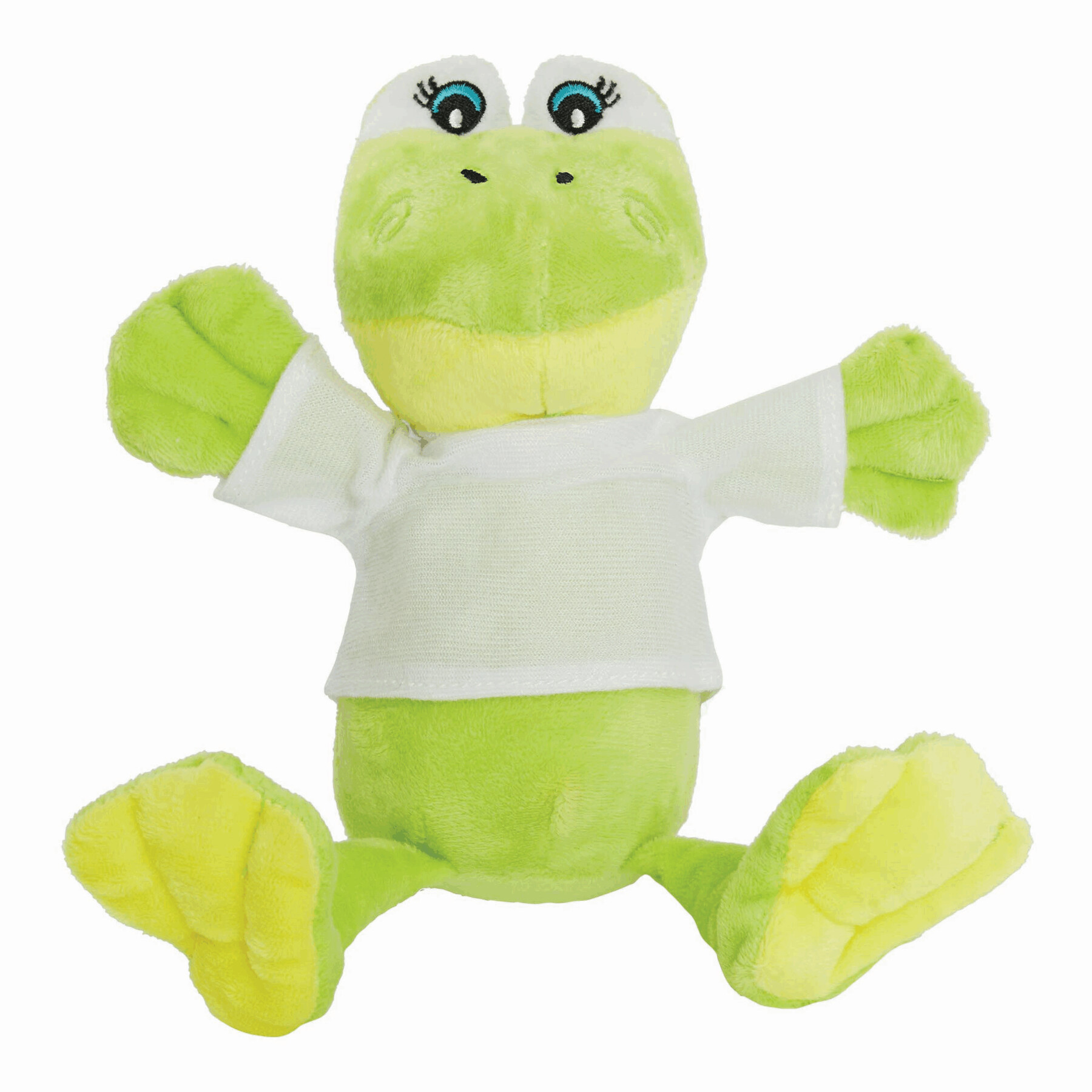 Plüsch-Frosch FRIEDA, grün, weiß