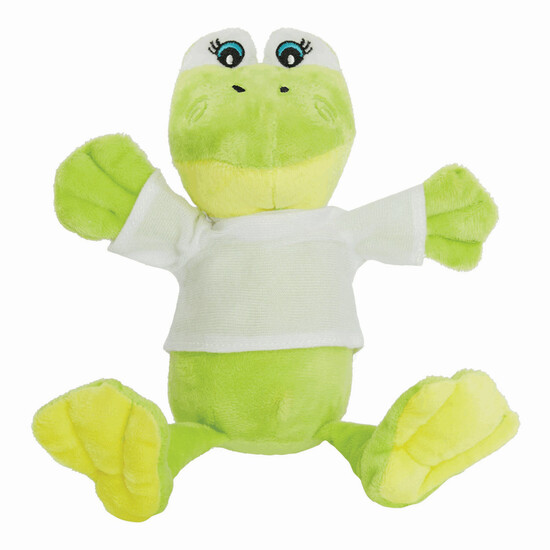 Plüsch-Frosch FRIEDA, grün, weiß