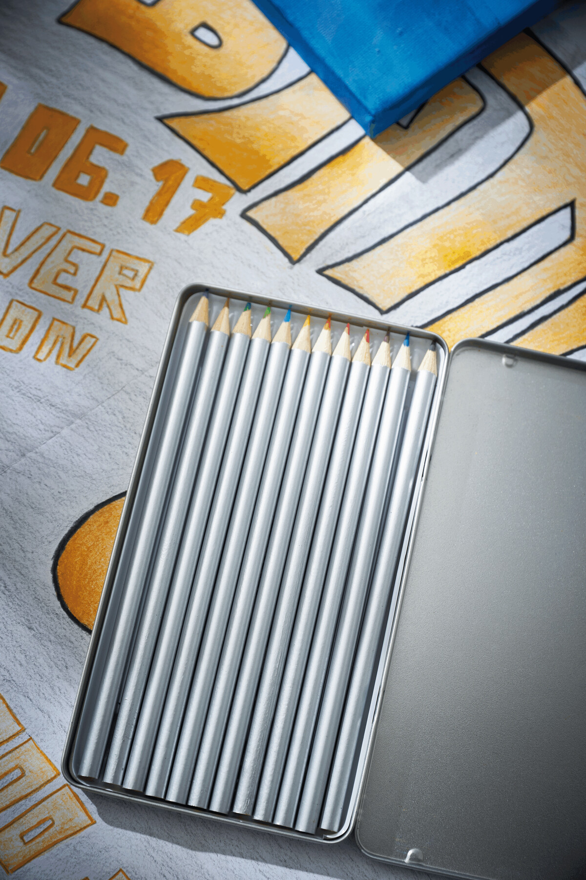 Lange Buntstifte SILVERSTAR, silber