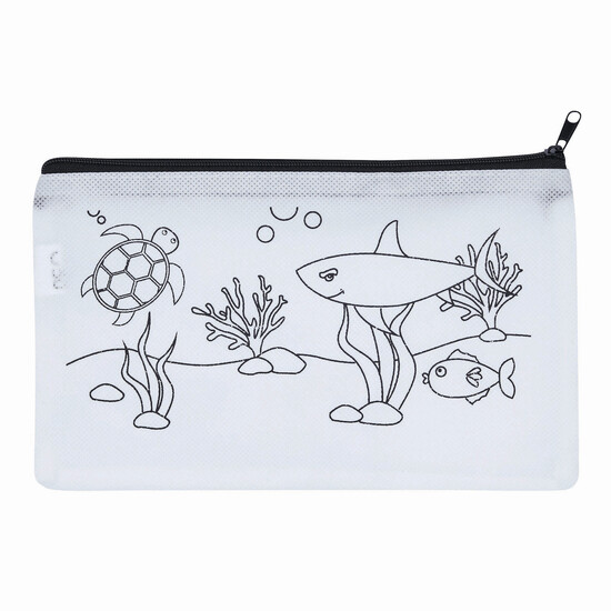 Stiftetasche COLOURFUL SCHOOL, weiß