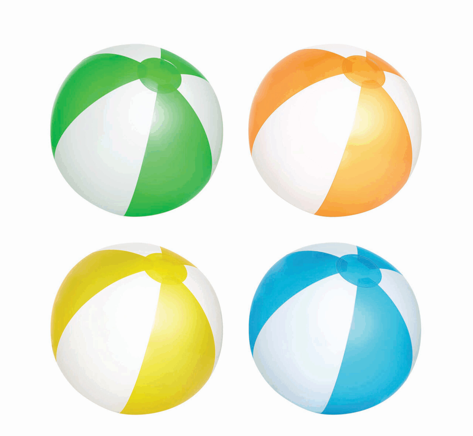 Aufblasbarer Strandball ATLANTIC SHINY, grün, weiß