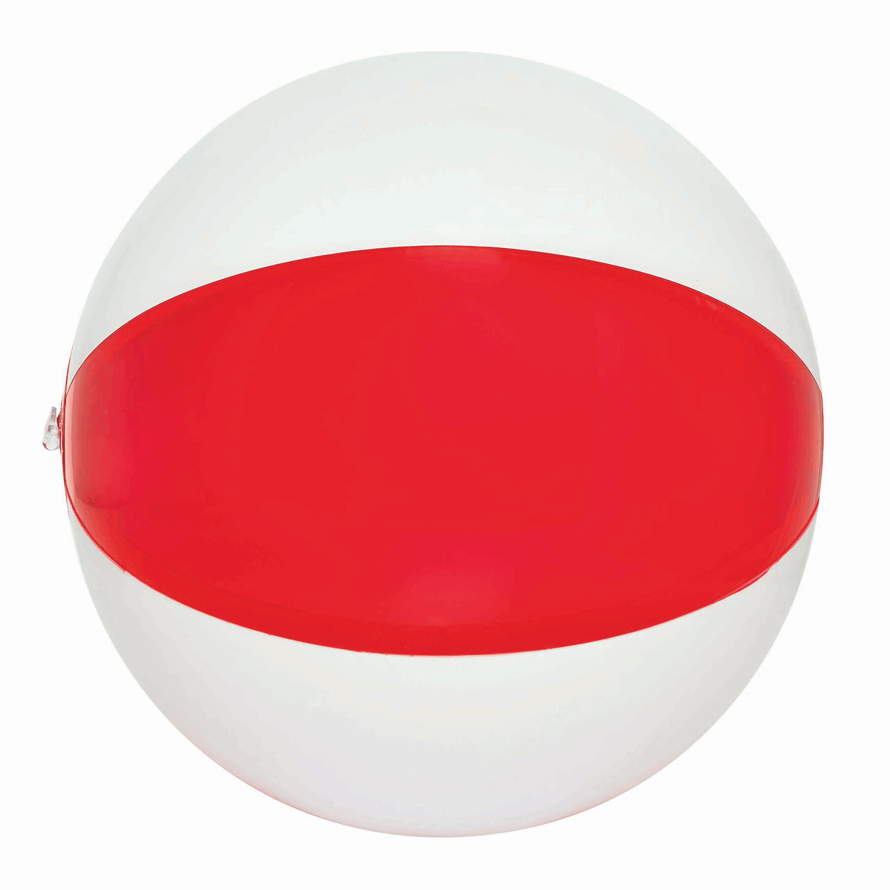 Strandball OCEAN, transparent rot, weiß