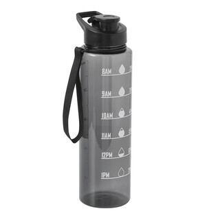 Sport-Trinkflasche AQUA LEVEL, schwarz