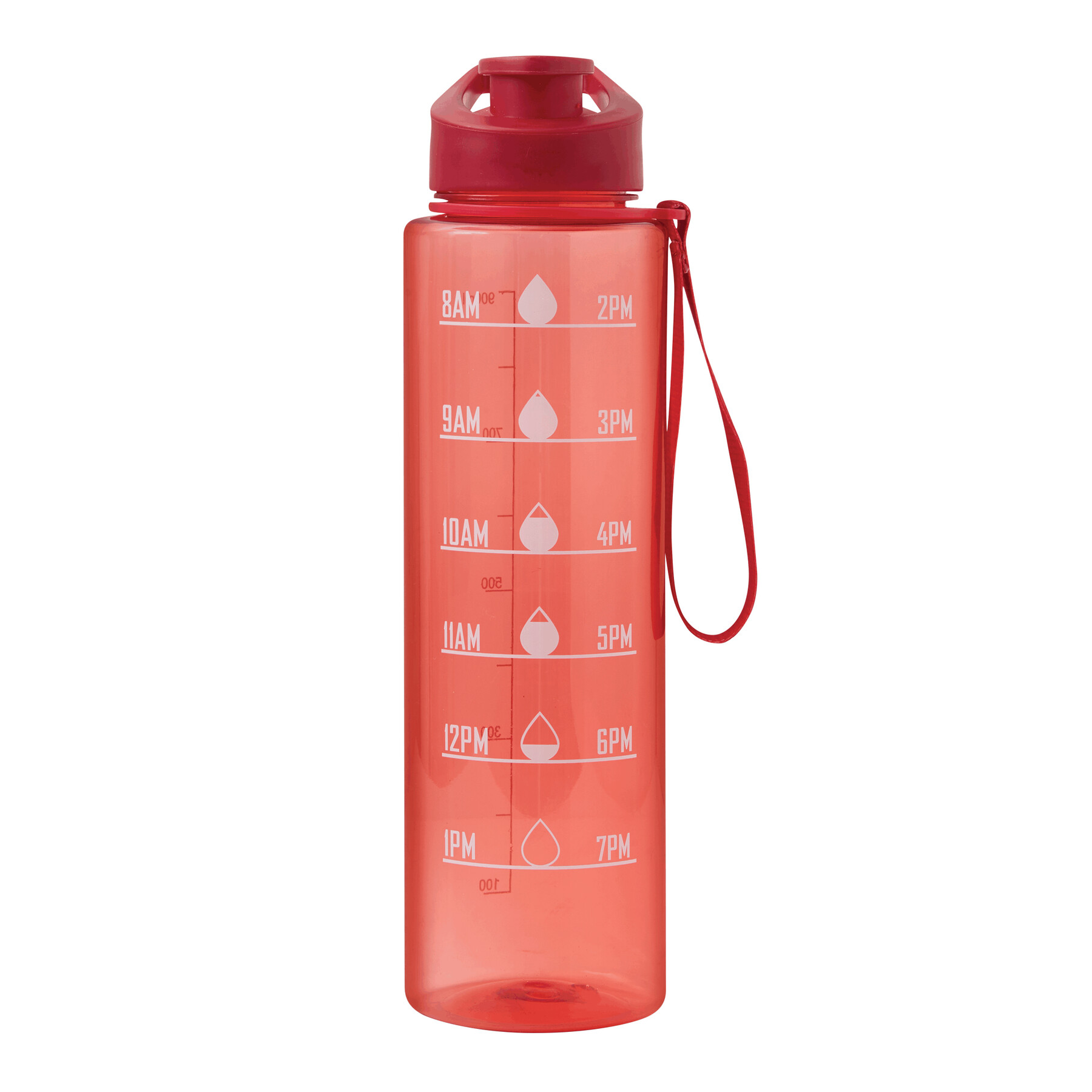 Sport-Trinkflasche AQUA LEVEL, rot