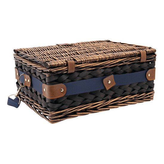 Picknickkorb CENTRAL PARK, blau, weiß