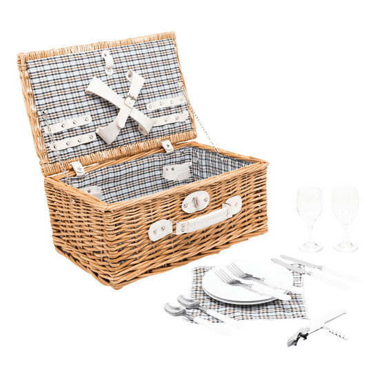 Weiden-Picknickkorb KINGS PARK, braun