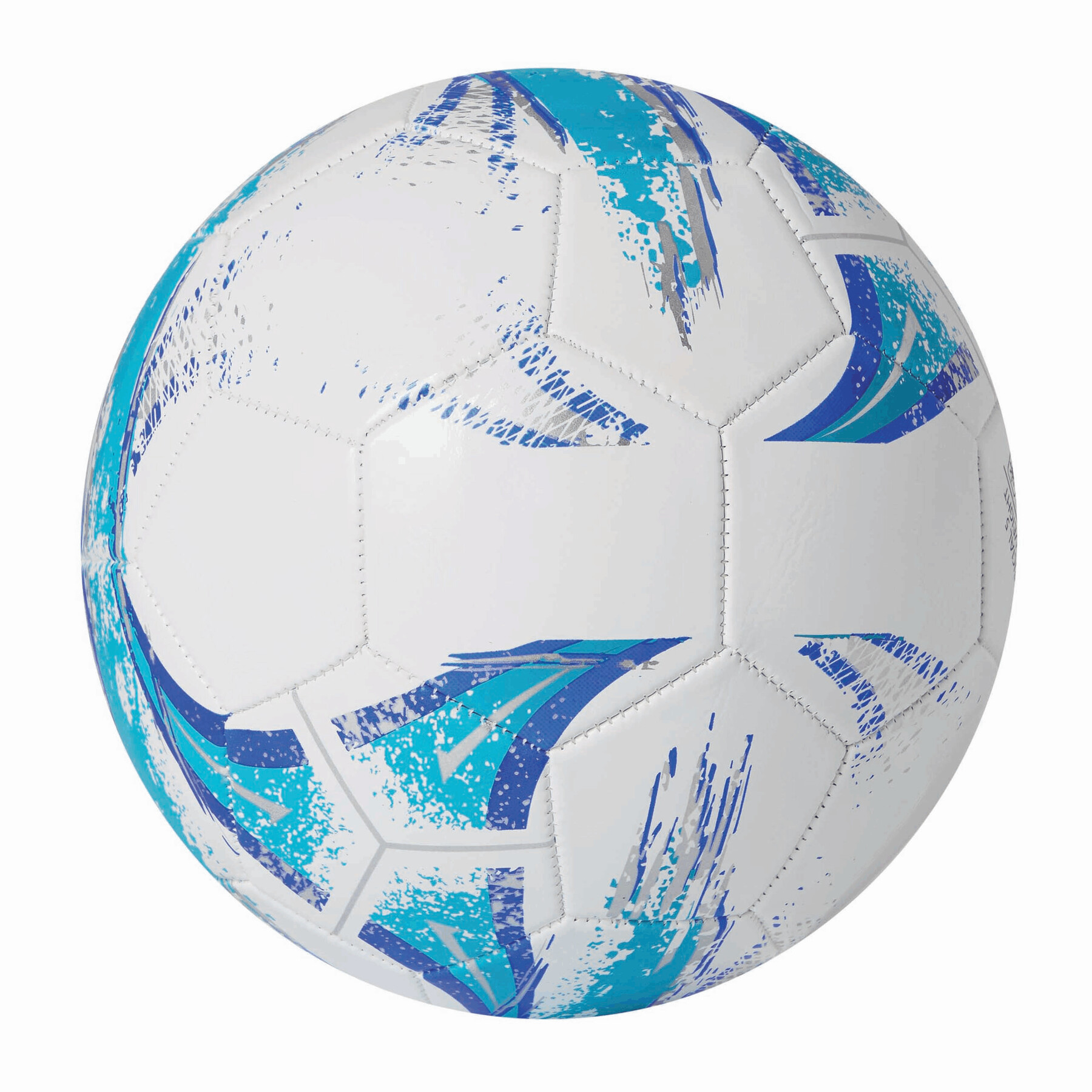 Fußball KICK AROUND, blau, weiß