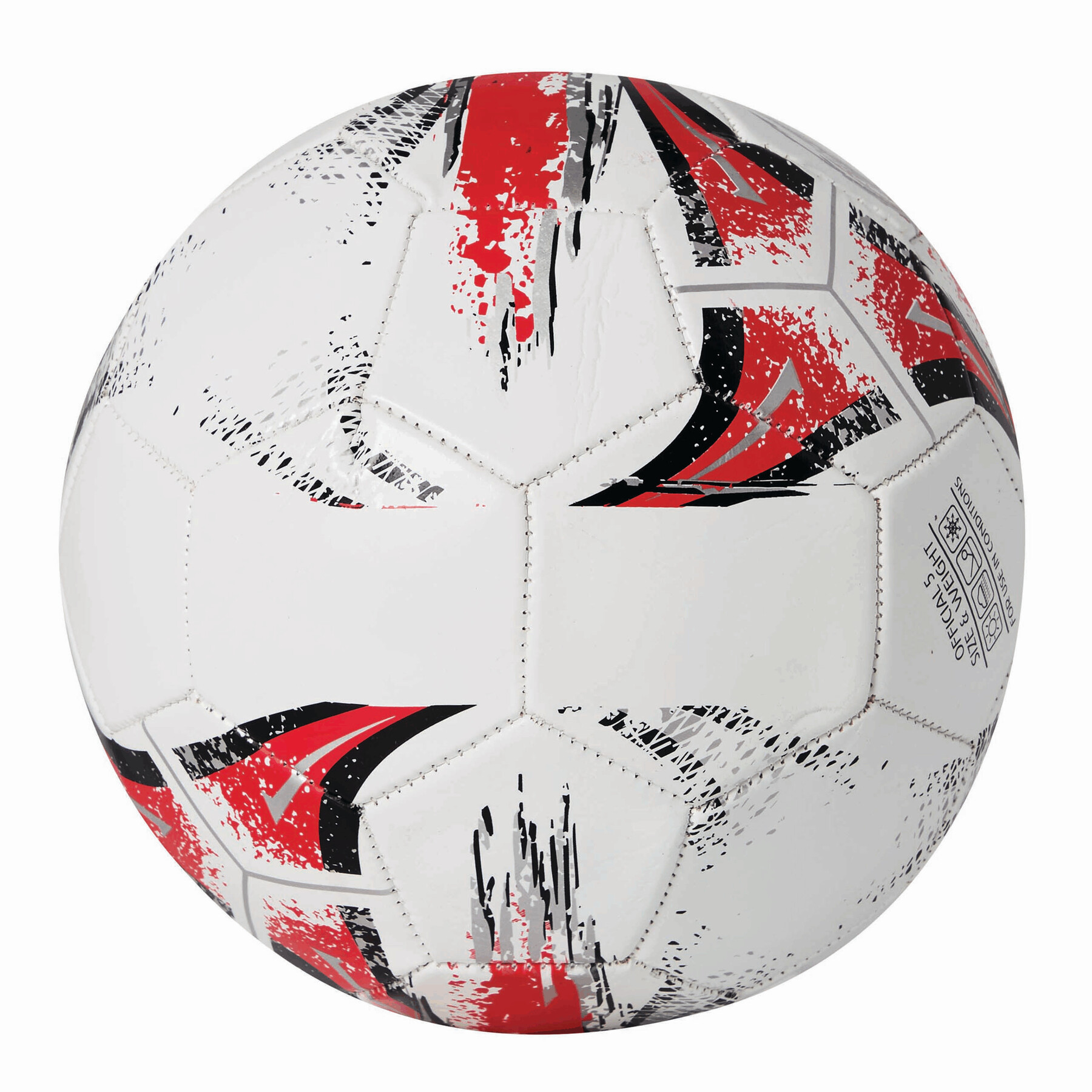 Fußball KICK AROUND, rot, weiß