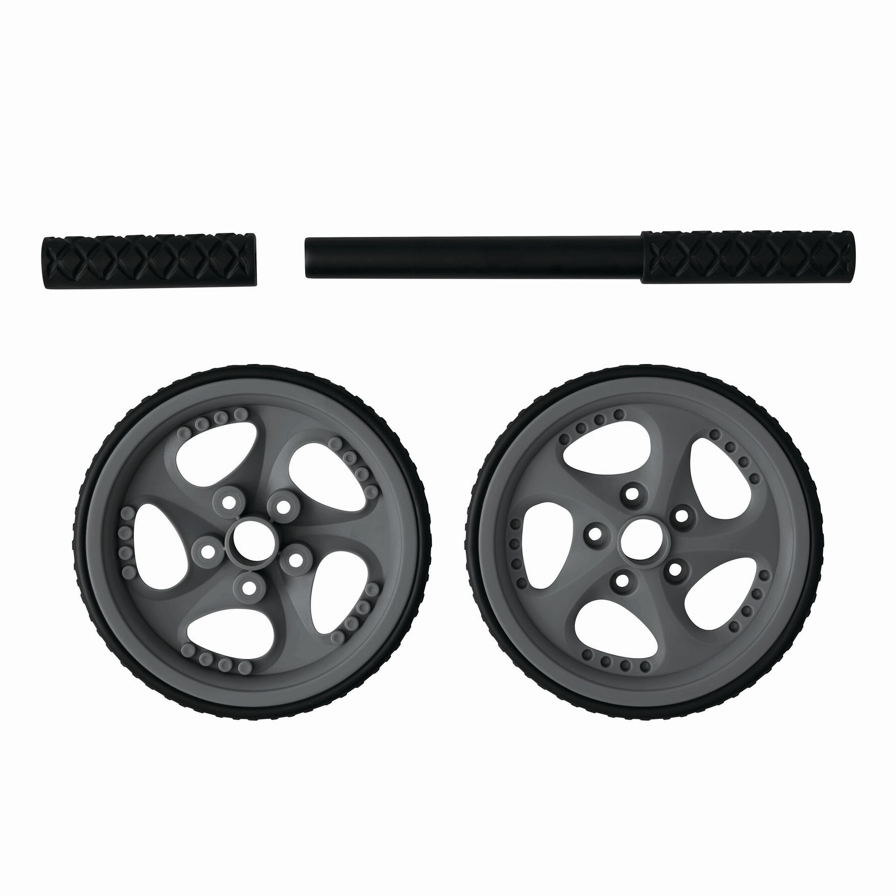 Bauchmuskeltrainer SPORT WHEEL, grau, schwarz