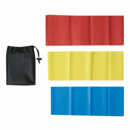 Fitnessbänder-Set GYM HERO, blau, gelb, rot, schwarz