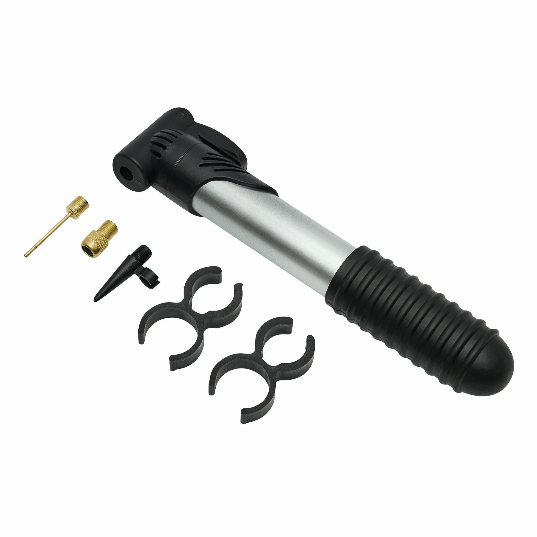 Fahrradluftpumpe AIRFLOW, schwarz, silber