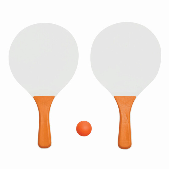 Beachball-Set SUMMER FEELING, orange, weiß