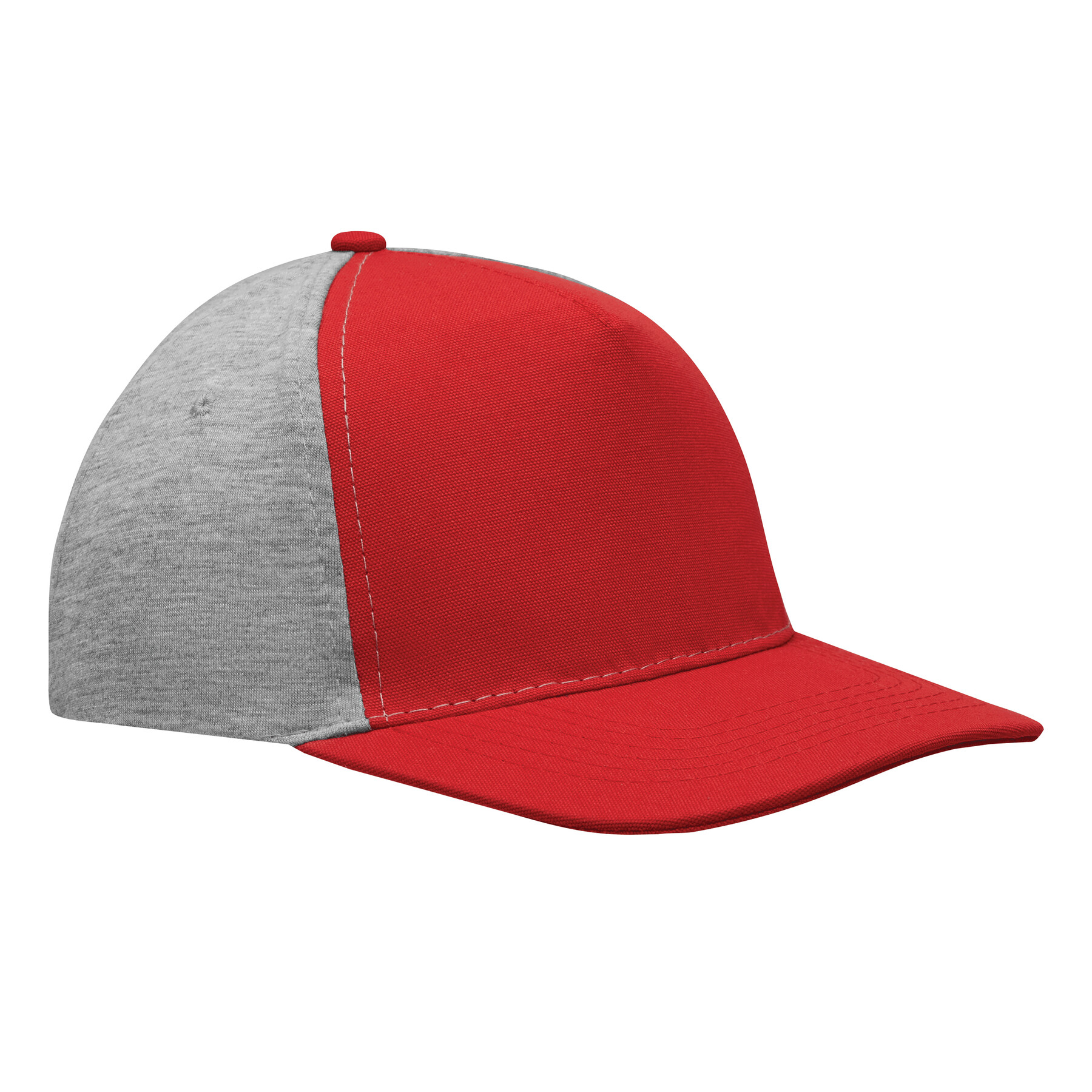 5-Panel-Baseball-Cap UP TO DATE, grau, rot