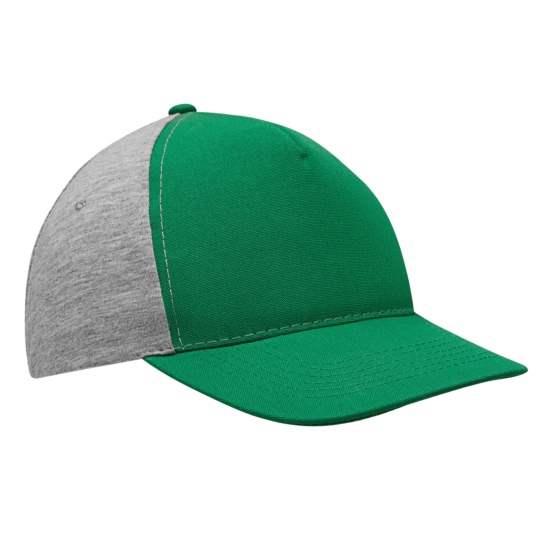 5-Panel-Baseball-Cap UP TO DATE, dunkelgrün, grau