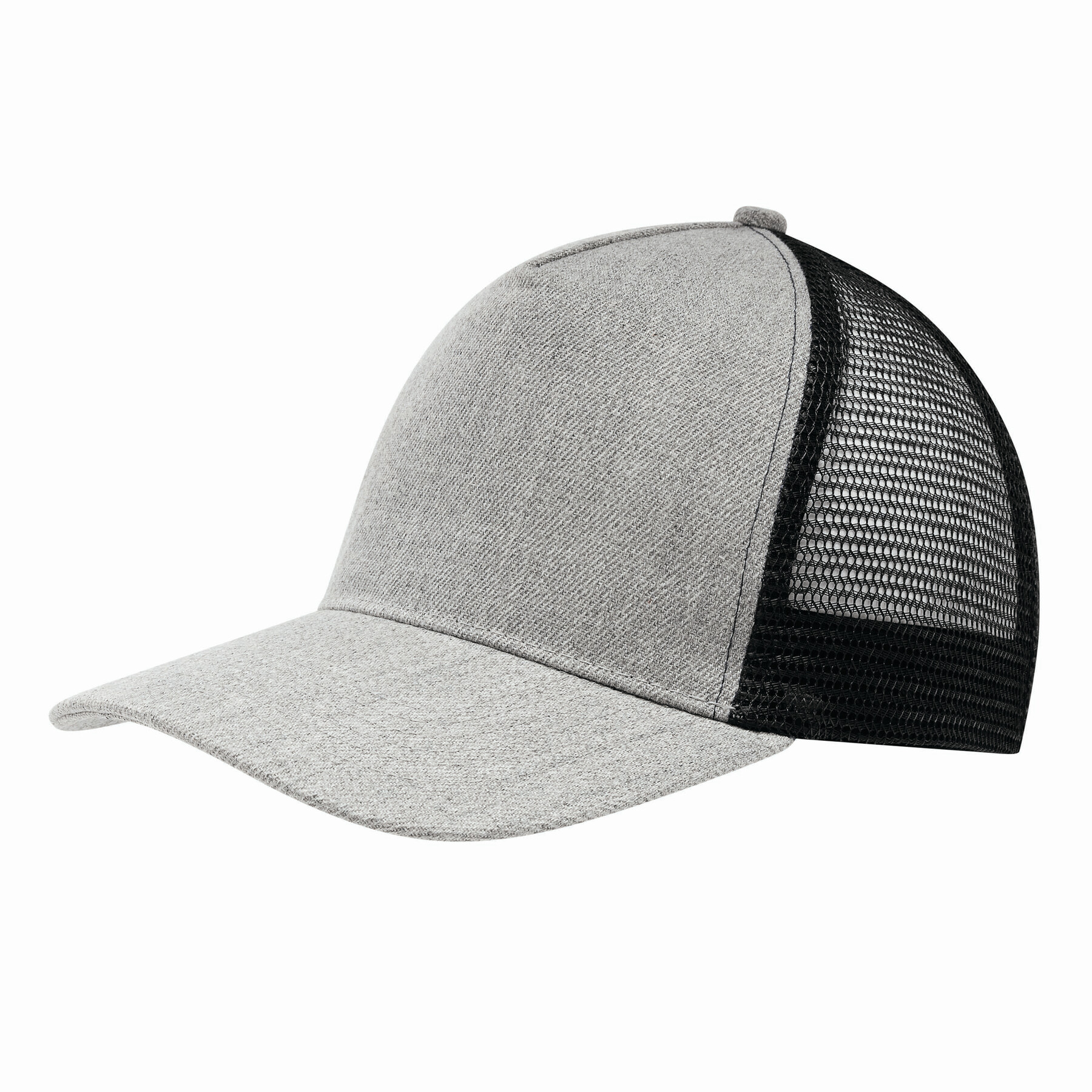 5-Panel-Cap CASUAL FIT, grau, schwarz