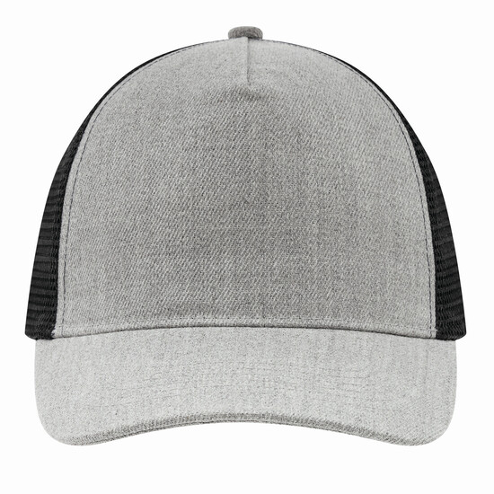 5-Panel-Cap CASUAL FIT, grau, schwarz