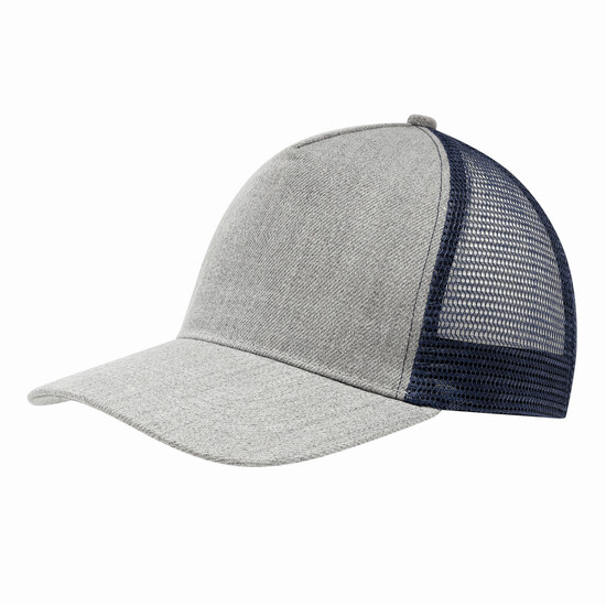 5-Panel-Cap CASUAL FIT, blau, grau