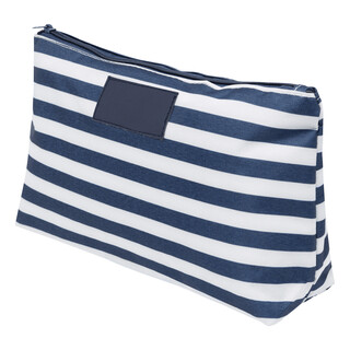 Kulturbeutel STRIPY, blau, weiß