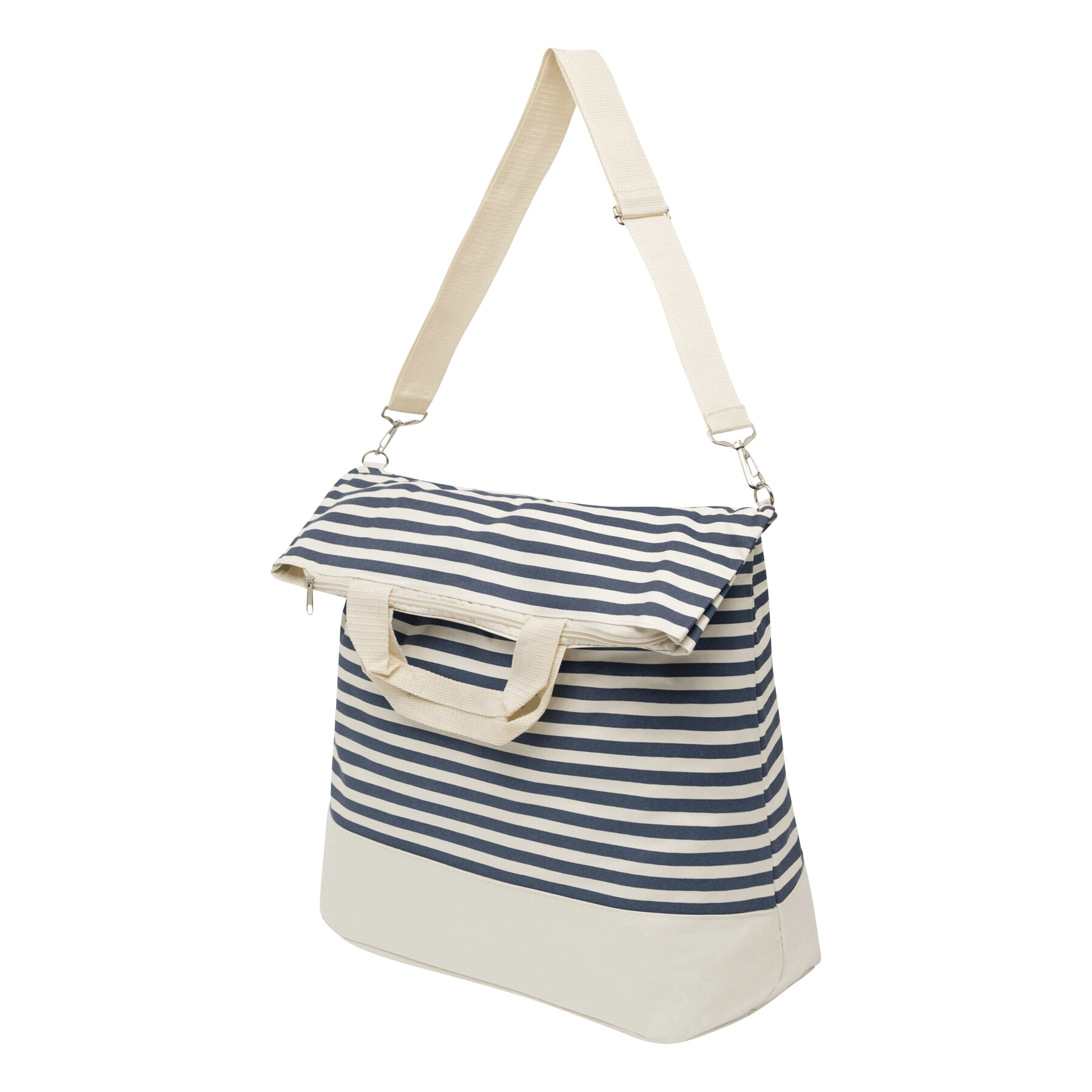 Strandtasche JUIST, beige, blau