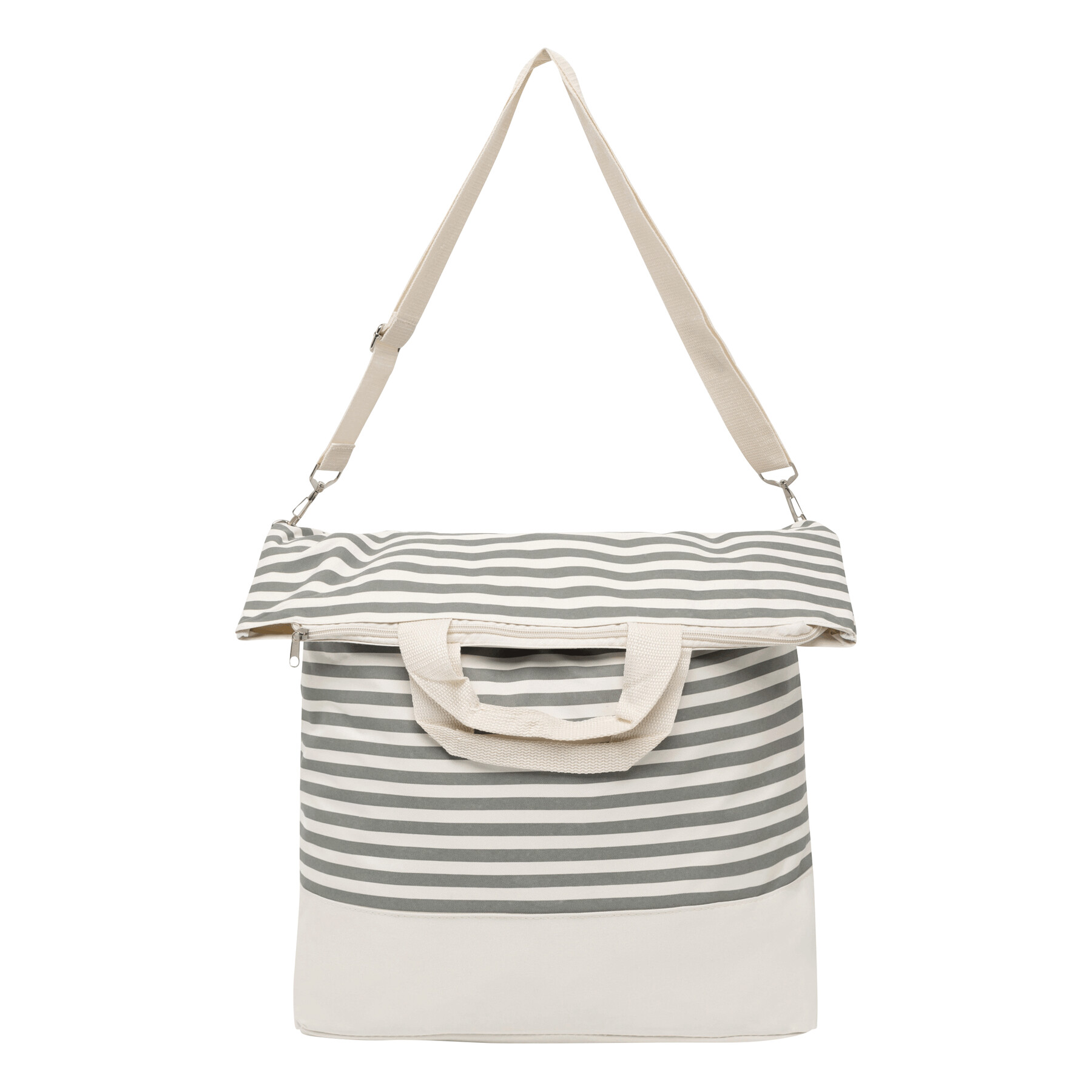 Strandtasche JUIST, beige, grau