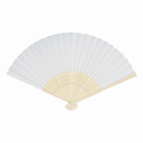 Faltbarer Fächer BAMBOO COOL, weiß