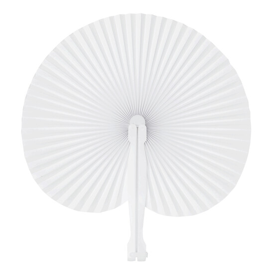 Faltbarer Fächer PEACOCK, weiß