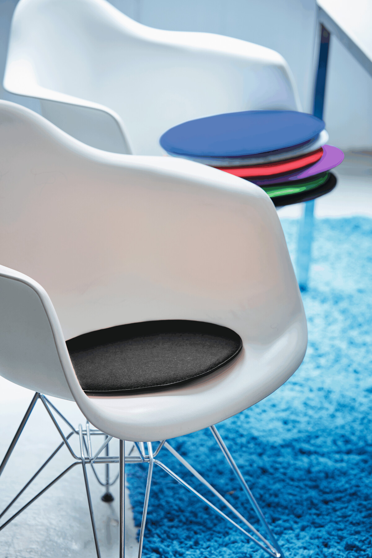 Bequemes Filz-Sitzkissen SIT DOWN, schwarz