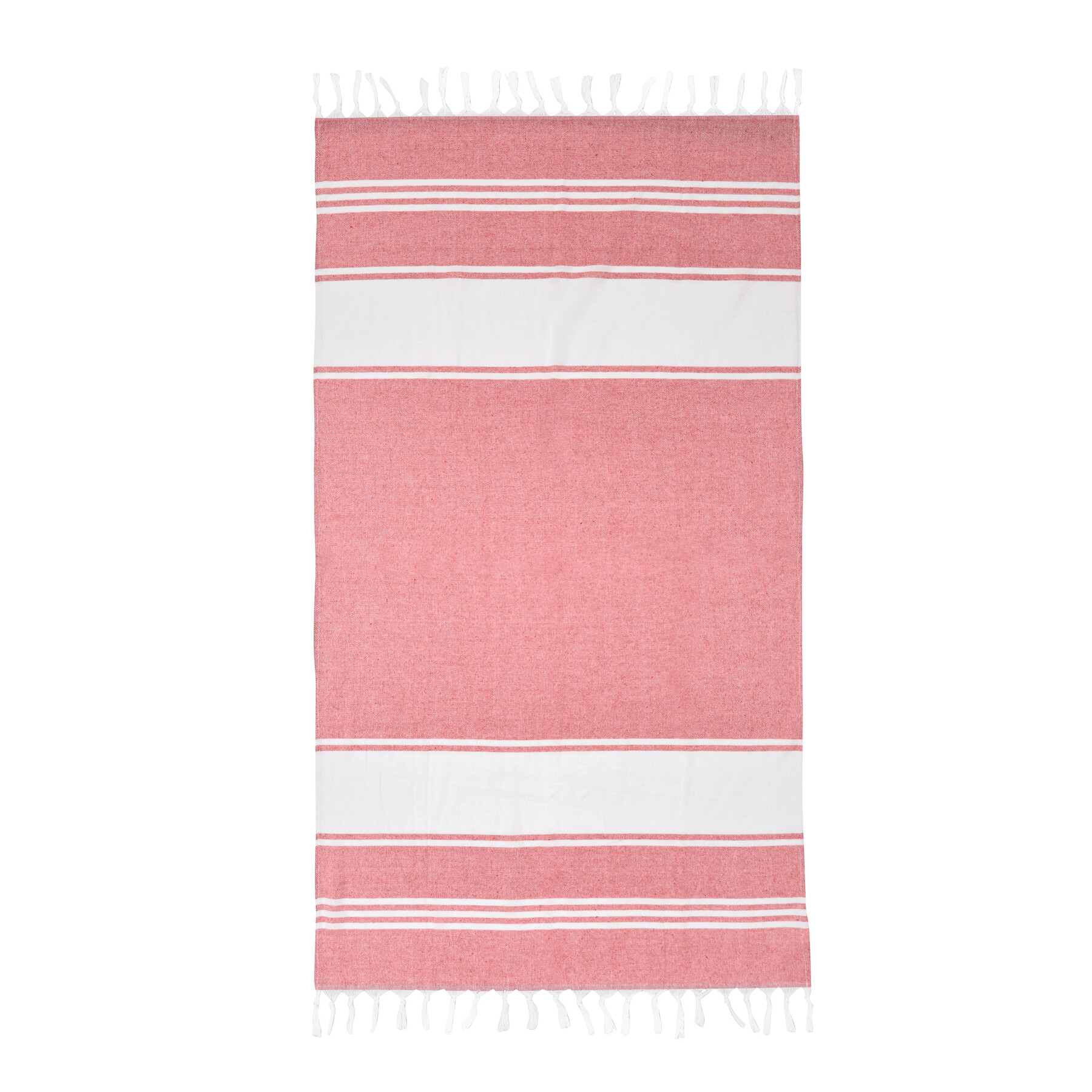 Großes Strandtuch / Saunatuch SUN & STEAM, rot, weiß