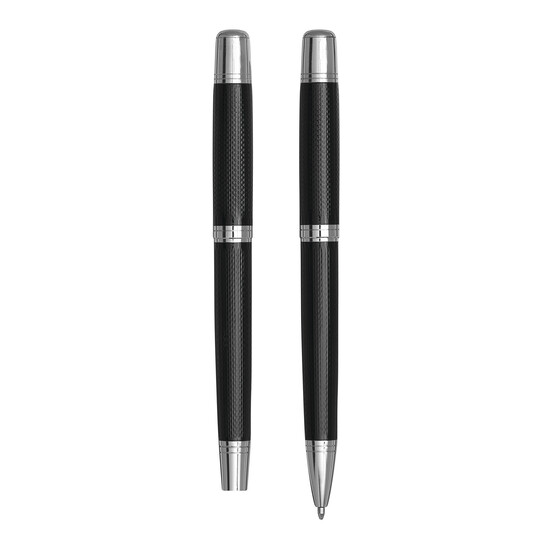 Schreibset MANZONI, schwarz, silber