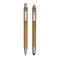 Schreibset DOUBLE BAMBOO, braun, silber