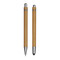Schreibset DOUBLE BAMBOO, braun, silber
