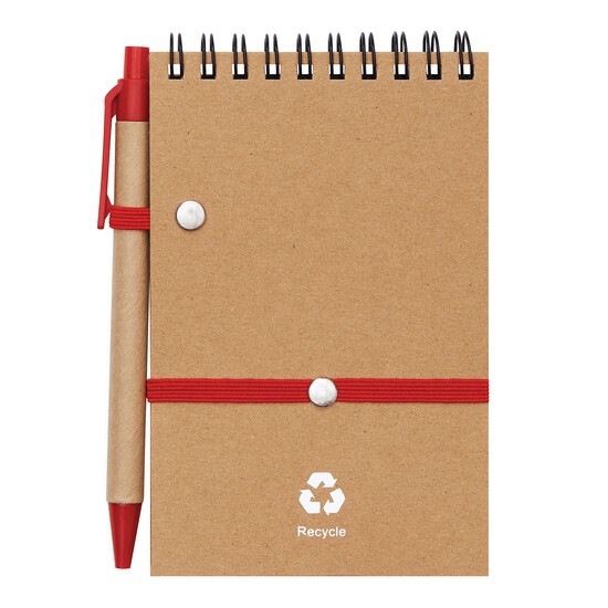 Notizringbuch RECYCLE M, rot