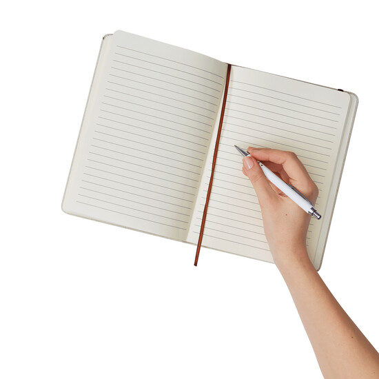 Notizbuch WRITER: im DIN-A5-Format, beige, braun