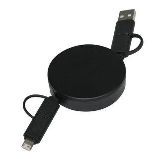 Lade- und Datenkabel TRANSFER ROUND, schwarz