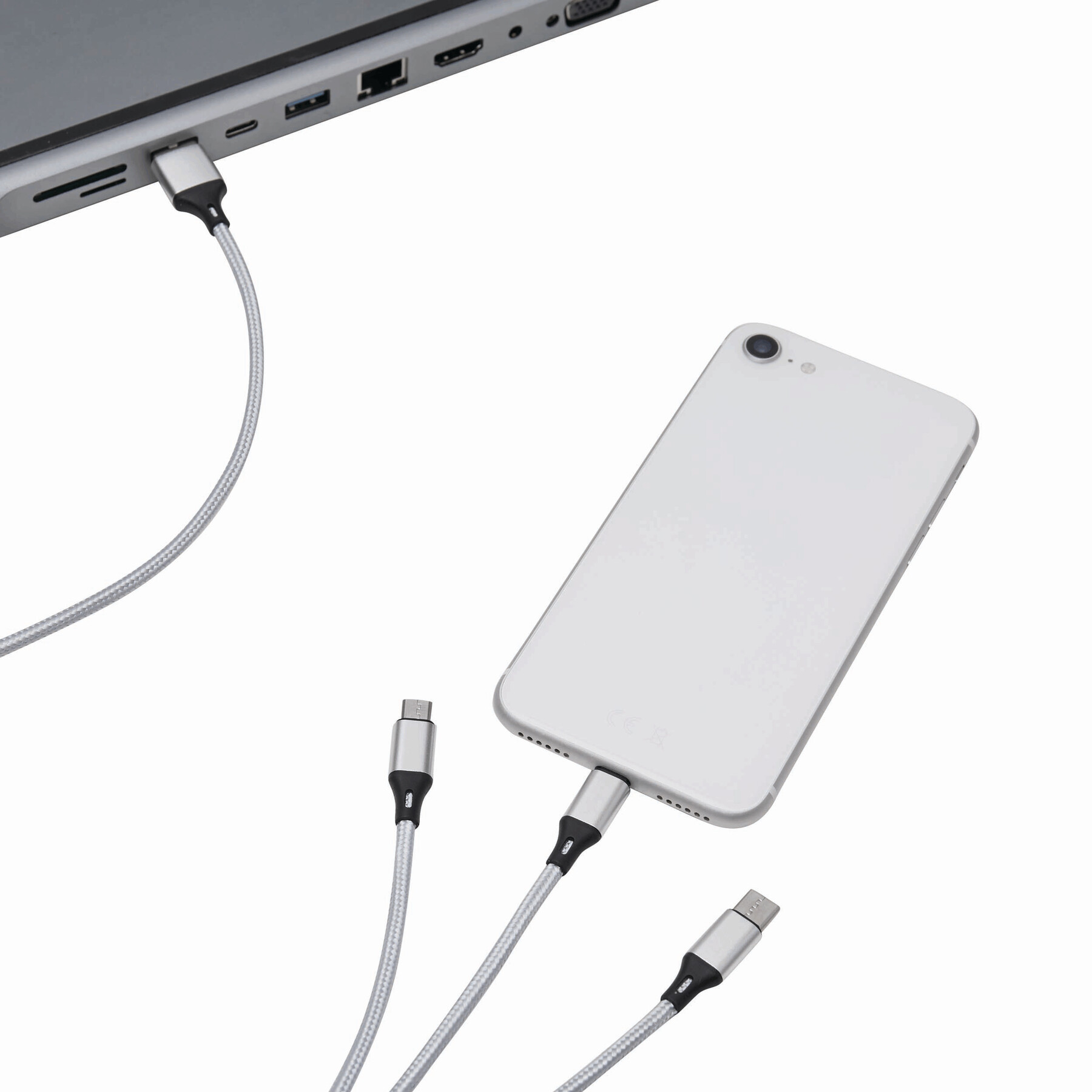 Ladekabel CHARGE DISTANCE, silber