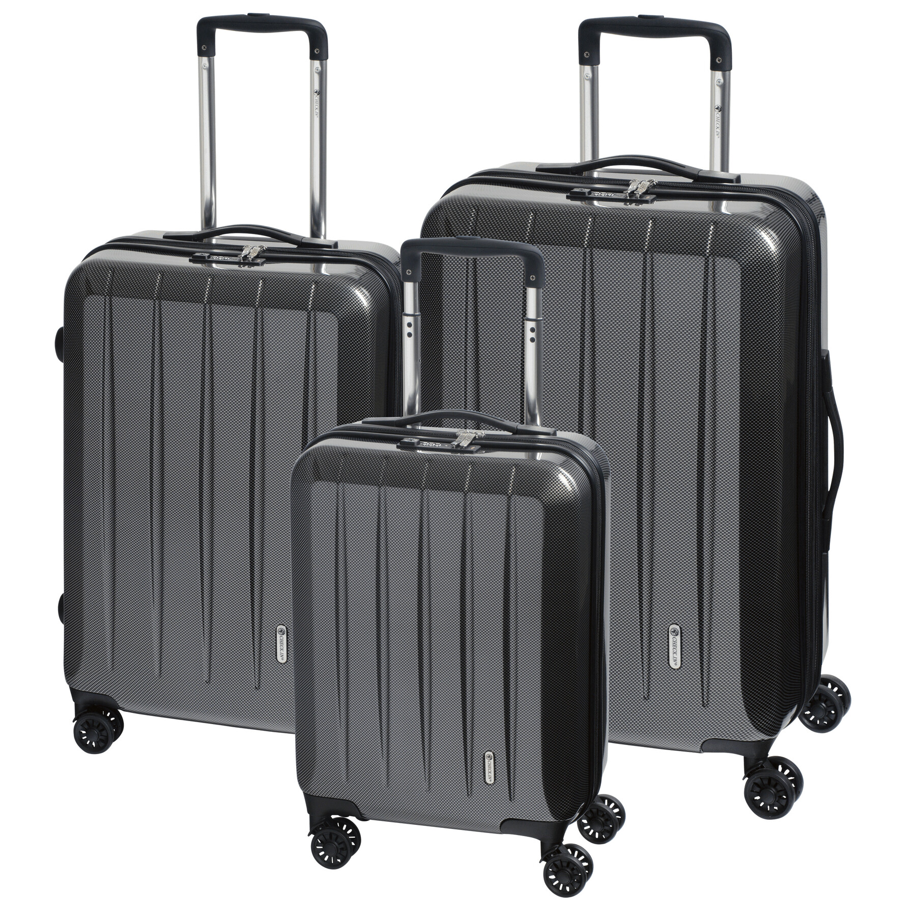 Trolley-Set LONDON 2.0, 3-tlg., carbon schwarz