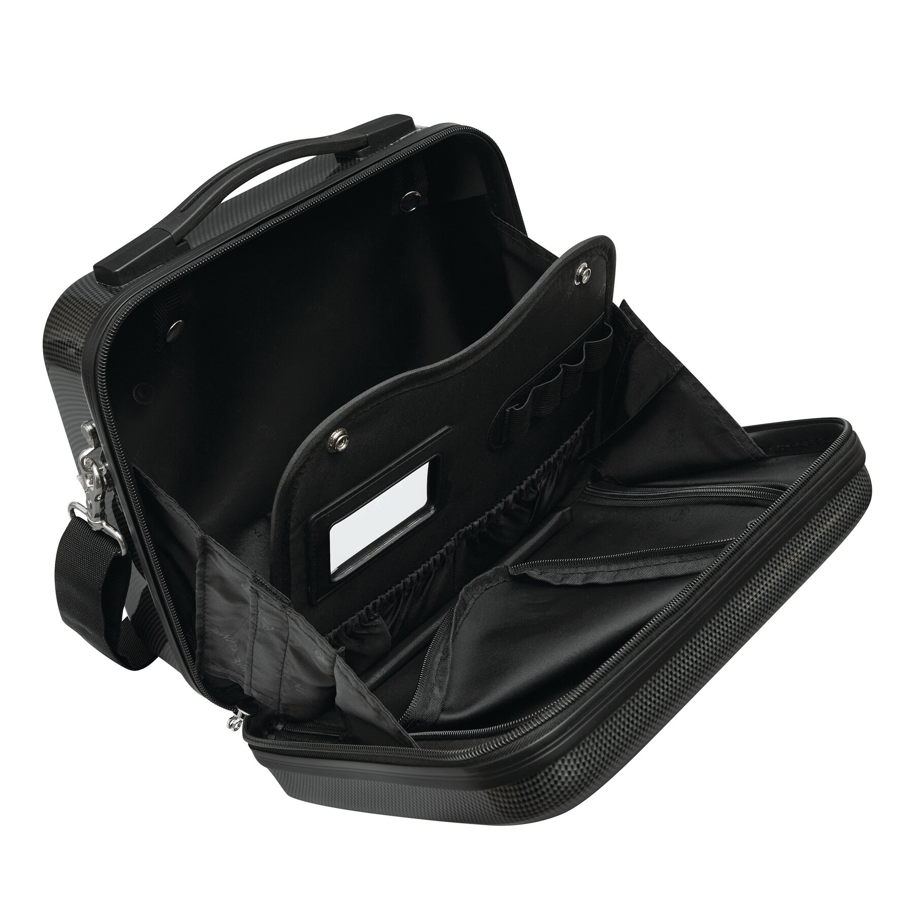 Kosmetikkoffer LONDON 2.0, carbon schwarz