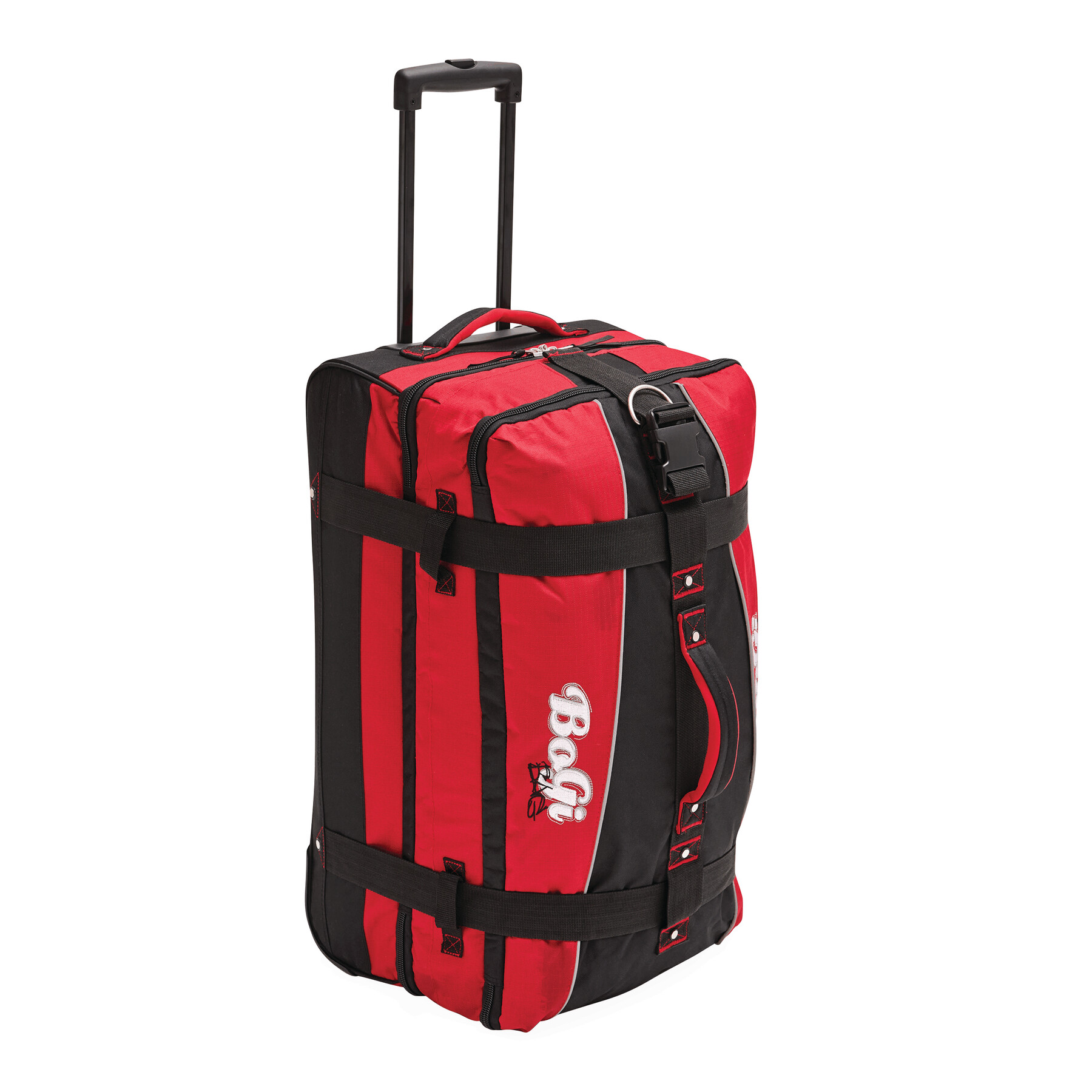 Trolley-Reisetasche BoGi L, rot, schwarz
