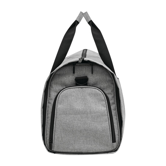 Reisetasche MILANO mit integriertem Kleidersack, grau, schwarz