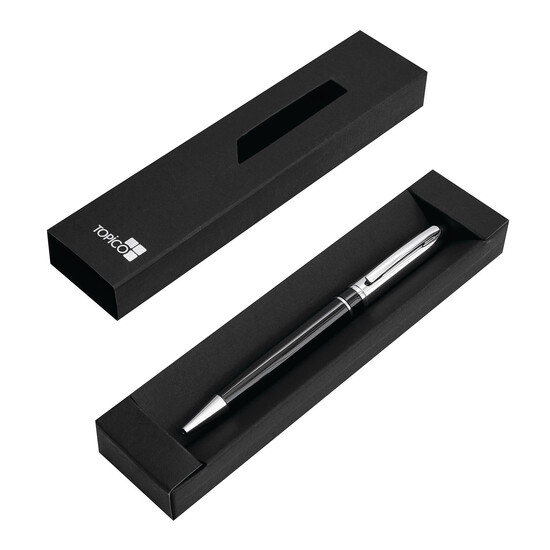 Metall-Kugelschreiber SILVER LINE, schwarz