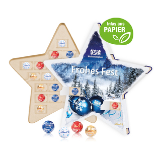 Adventskalender "Stern" mit Lindt Schokolade
