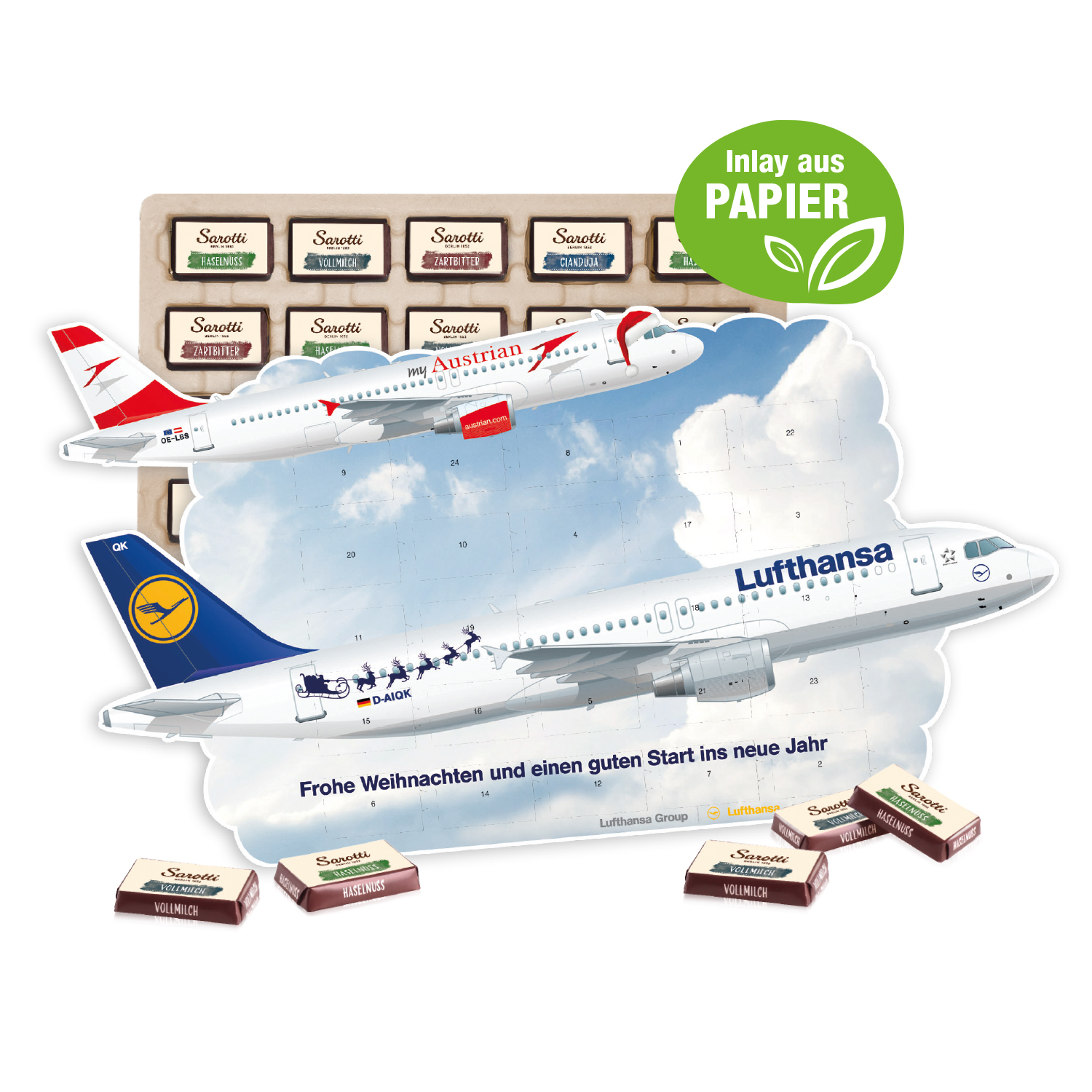 Adventskalender "individuelle Kalenderform" mit Sarotti Fairtrade®