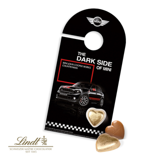 Schokokarte "Türanhänger" mit Lindt Herz